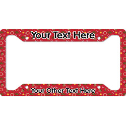 Red Western License Plate Frame - Style A (Personalized)