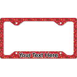 Red Western License Plate Frame - Style C (Personalized)