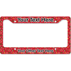 Red Western License Plate Frame - Style B (Personalized)