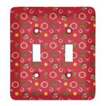 Red Western Light Switch Cover (2 Toggle Plate)