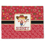 Red Western Single-Sided Linen Placemat - Single w/ Name or Text