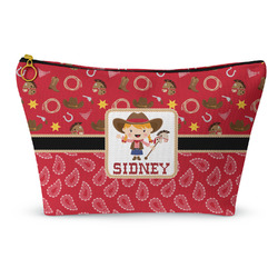 Red Western Makeup Bag - Large - 12.5"x7" (Personalized)