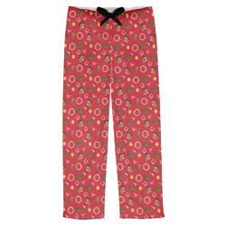 Red Western Mens Pajama Pants - L