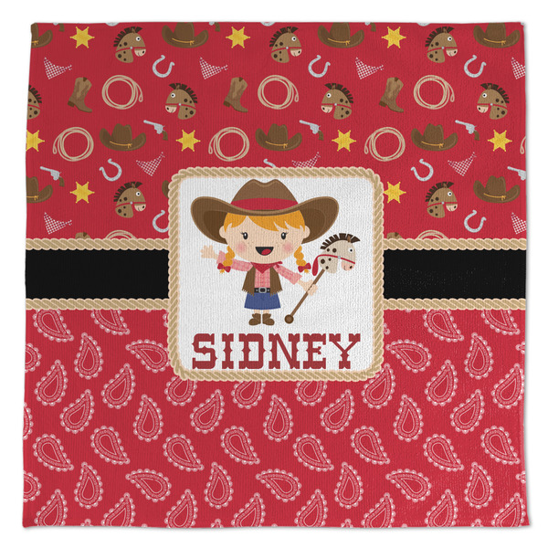 Custom Red Western Microfiber Dish Towel (Personalized)