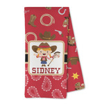 Red Western Kitchen Towel - Microfiber (Personalized)