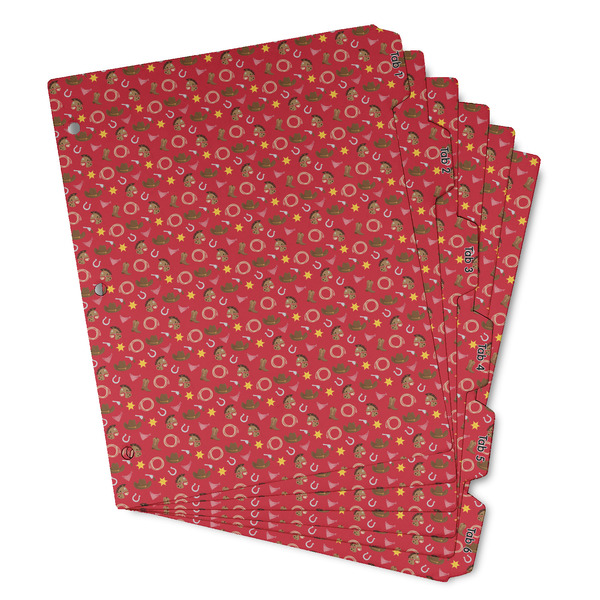 Custom Red Western Binder Tab Divider - Set of 6 (Personalized)