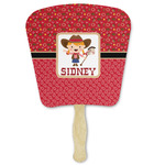 Red Western Paper Fan (Personalized)