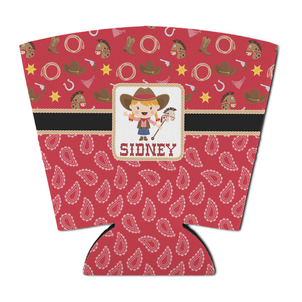 Custom Red Western Party Cup Sleeve - with Bottom (Personalized)