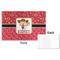 Red Western Disposable Paper Placemat - Front & Back