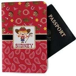 Red Western Passport Holder - Fabric (Personalized)