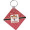 Red Western Personalized Diamond Key Chain