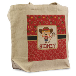 Red Western Reusable Cotton Grocery Bag - Single (Personalized)