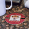 Red Western Round Paper Coaster - Front