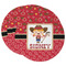 Red Western Round Paper Coaster - Main