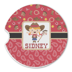 Red Western Sandstone Car Coaster - Single (Personalized)