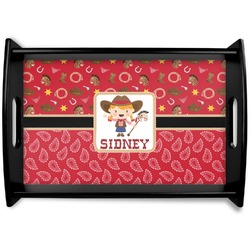 Red Western Wooden Tray (Personalized)