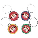 Red Western Wine Charms (Set of 4) (Personalized)