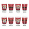 Red Western Shot Glass - White - Set of 4 - APPROVAL