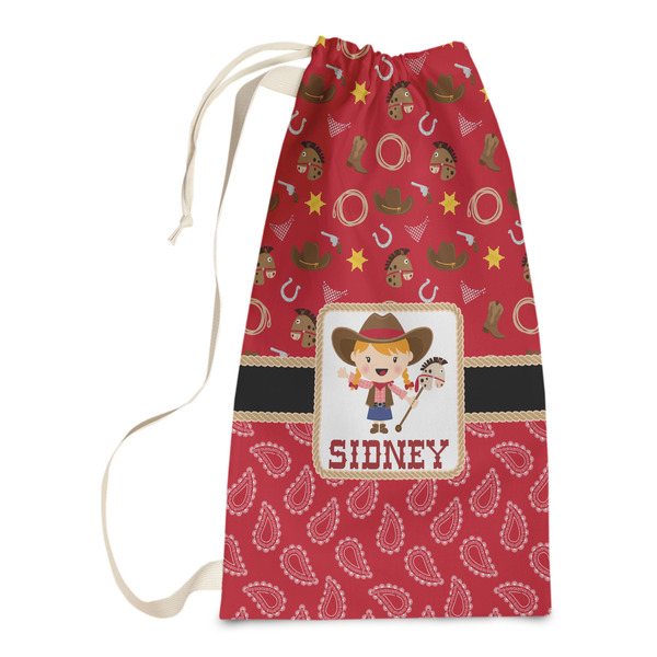 Custom Red Western Laundry Bags - Small (Personalized)