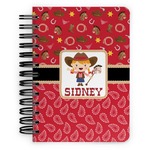 Red Western Spiral Notebook - 5x7 w/ Name or Text