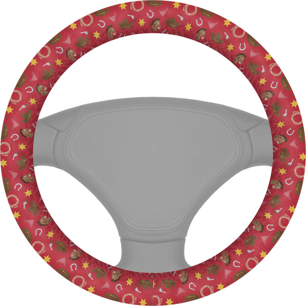 Custom Red Western Steering Wheel Cover