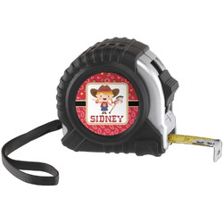 Red Western Tape Measure (25 ft) (Personalized)