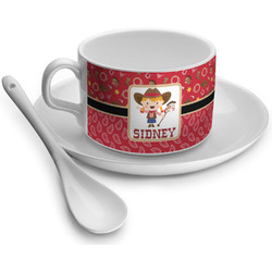 Red Western Tea Cup (Personalized)