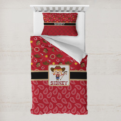 Red Western Toddler Bedding Set - With Pillowcase (Personalized)
