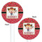 Red Western White Plastic 5.5" Stir Stick - Double Sided - Round - Front & Back