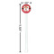 Red Western White Plastic 5.5" Stir Stick - Round - Dimensions