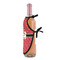 Red Western Wine Bottle Apron - DETAIL WITH CLIP ON NECK