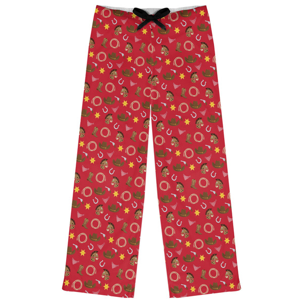 Custom Red Western Womens Pajama Pants