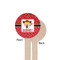 Red Western Wooden 7.5" Stir Stick - Round - Single Sided - Front & Back