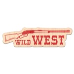 Red Western Genuine Maple or Cherry Wood Sticker