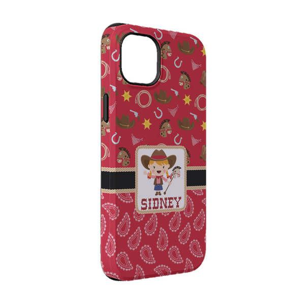 Custom Red Western iPhone Case - Rubber Lined - iPhone 14 (Personalized)