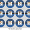 Blue Western 1" Multipurpose Round Labels - Sheet