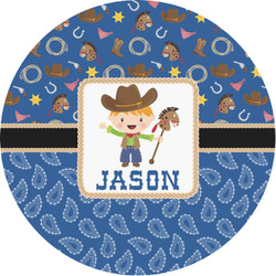 Blue Western Multipurpose Round Labels - 1" (Personalized)