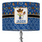 Blue Western 16" Drum Lampshade - ON STAND (Fabric)