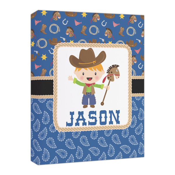 Custom Blue Western Canvas Print - 16x20 (Personalized)