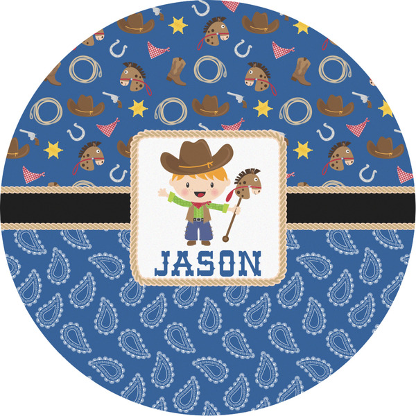 Custom Blue Western Multipurpose Round Labels - 2" (Personalized)