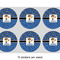 Blue Western 3" Multipurpose Round Labels - Sheet