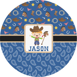 Blue Western Multipurpose Round Labels - 3" (Personalized)