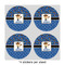 Blue Western 4" Multipurpose Round Labels - Sheet