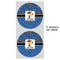 Blue Western 5" Multipurpose Round Label - Sheet