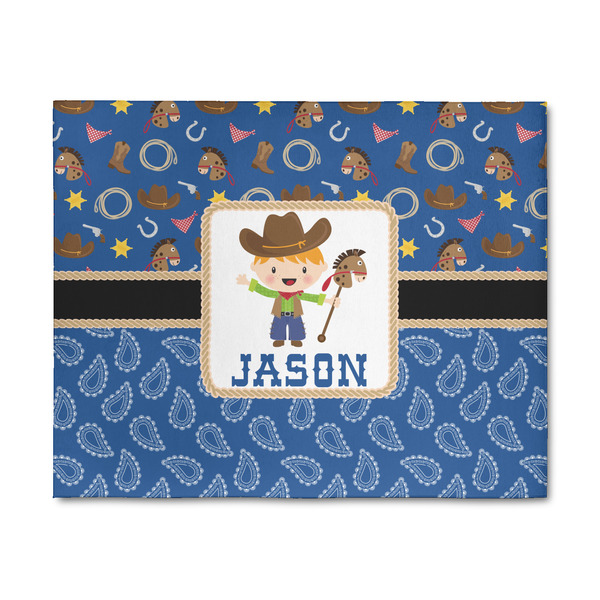 Custom Blue Western 8' x 10' Patio Rug (Personalized)