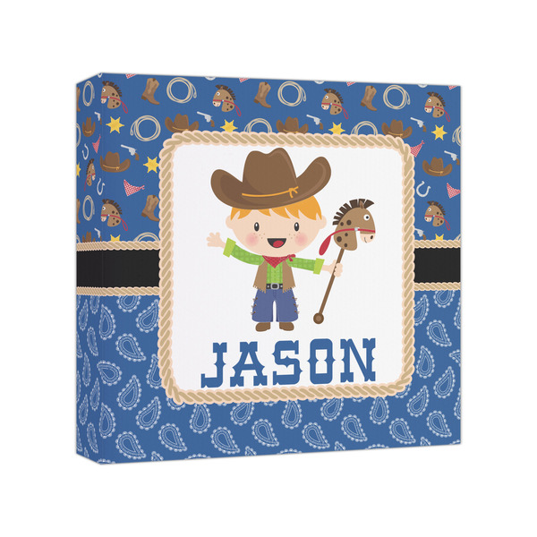 Custom Blue Western Canvas Print - 8x8 (Personalized)