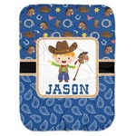 Blue Western Baby Swaddling Blanket (Personalized)