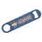 Blue Western Bar Bottle Opener - White - Front