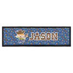 Blue Western Bar Mat - Large (Personalized)