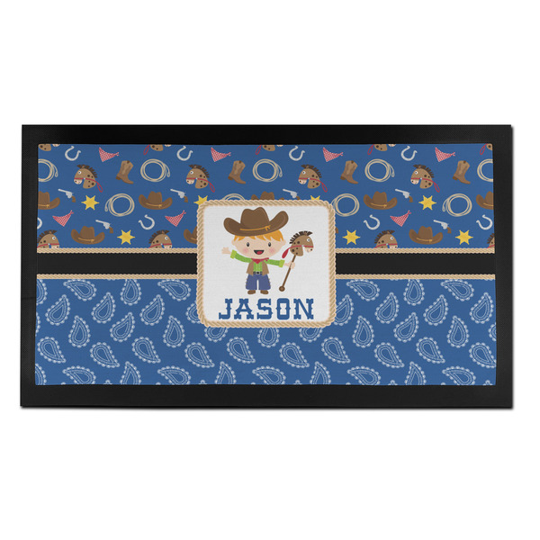 Custom Blue Western Bar Mat - Small (Personalized)